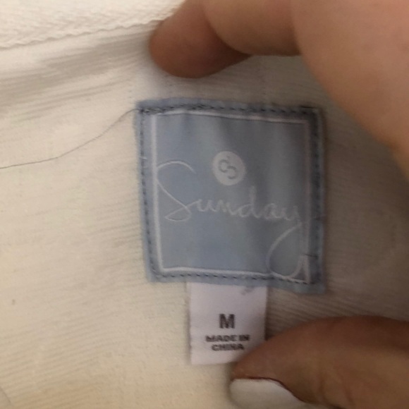 🖐 White quilted Dressbarn Scuba Hoodie - Picture 7 of 8